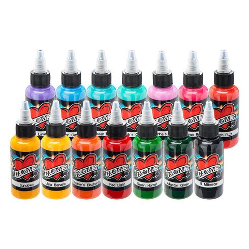Tattoo Ink 14 Color Portrait Set 1/2-oz Bottles